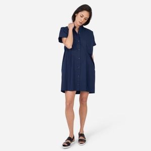 Everlane Cotton Poplin Square Shirt Dress 00 NEW